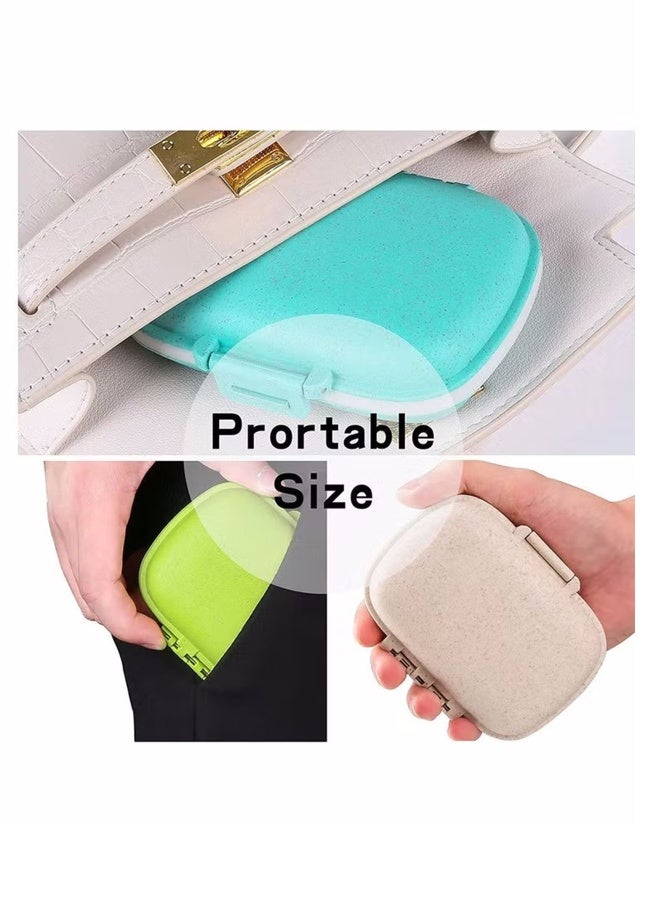 1 Pcs Pill Organizer Case with 8 Compartments Portable Daily Travel Medicine Reminder Box to Hold Vitamins, Cod Liver Oil (Green) - Image 5