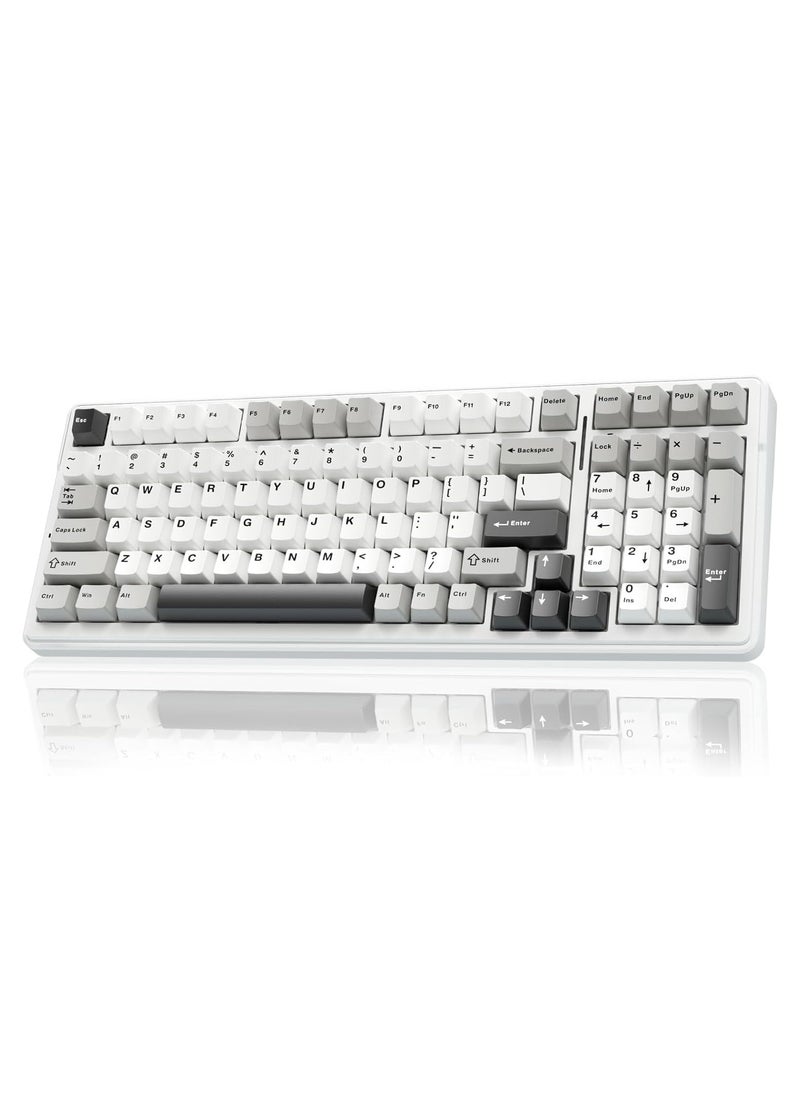 AULA - AULA F99 Wireless Mechanical Keyboard,Tri-Mode BT5.0/2.4GHz/USB-C Hot Swappable Custom Keyboard,Pre-lubed Linear Switches,Gasket Structure,RGB Backlit Gaming Keyboard for PC/Tablet/PS/Xbox (Nimbus Switch V3) - Image 1