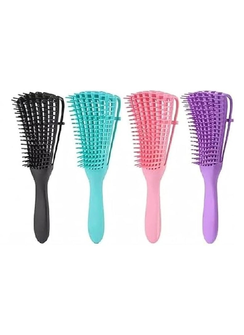 Generic Anti-Static Hair Brush, Anti-Knot Massage Comb Detangling Hair, Pain-Free Hair Straightener Brush for Women Men Kids, Long, Thick, Curly - Multi Color  - Image 1