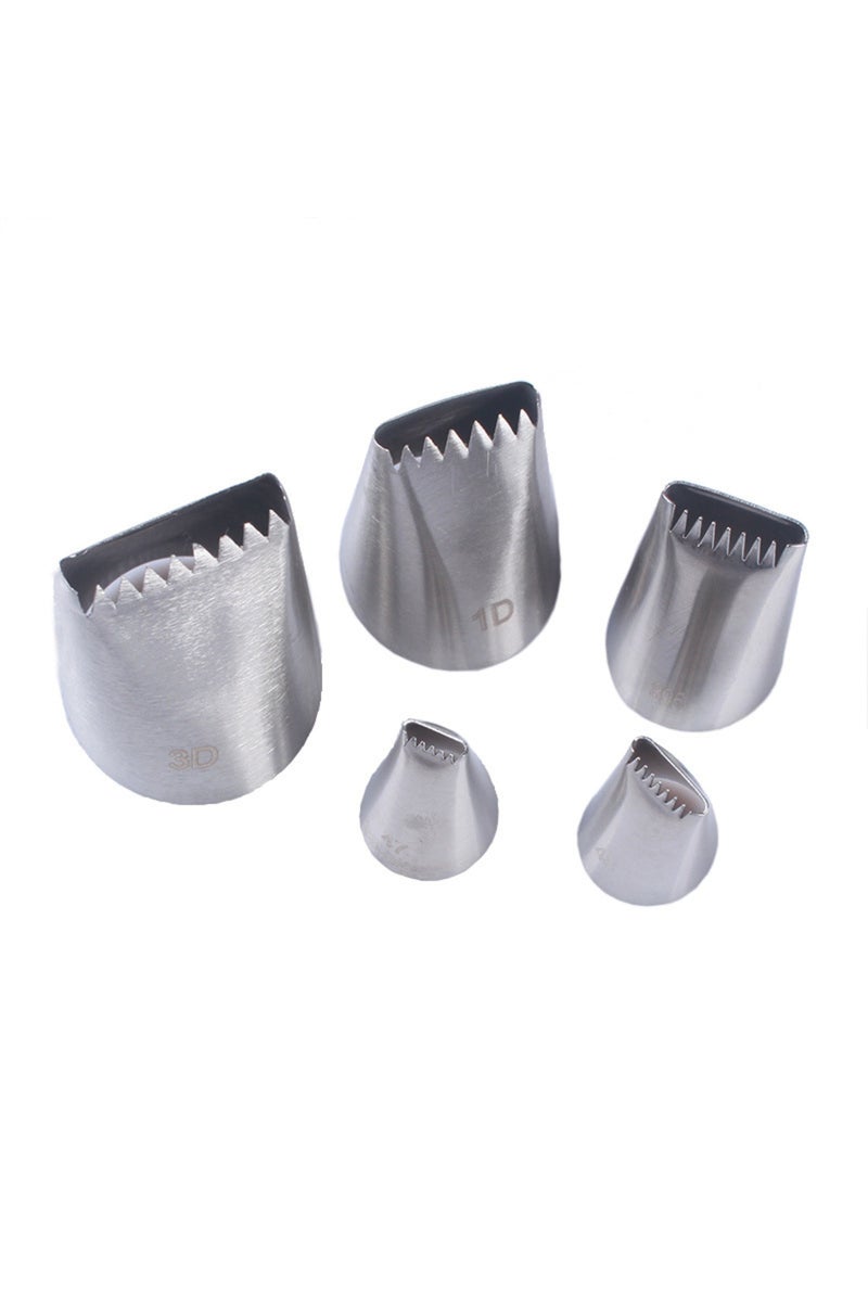 إيروريكس مجموعة من 5 قطع من فوهات تزيين الكيك بنمط سلة منسوجة، قوالب تزيين الحلويات والمعجنات... - Image 2