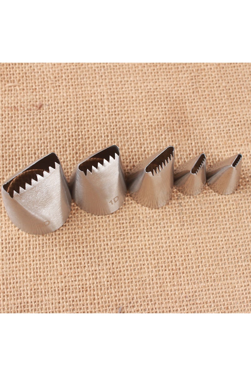 إيروريكس مجموعة من 5 قطع من فوهات تزيين الكيك بنمط سلة منسوجة، قوالب تزيين الحلويات والمعجنات... - Image 3