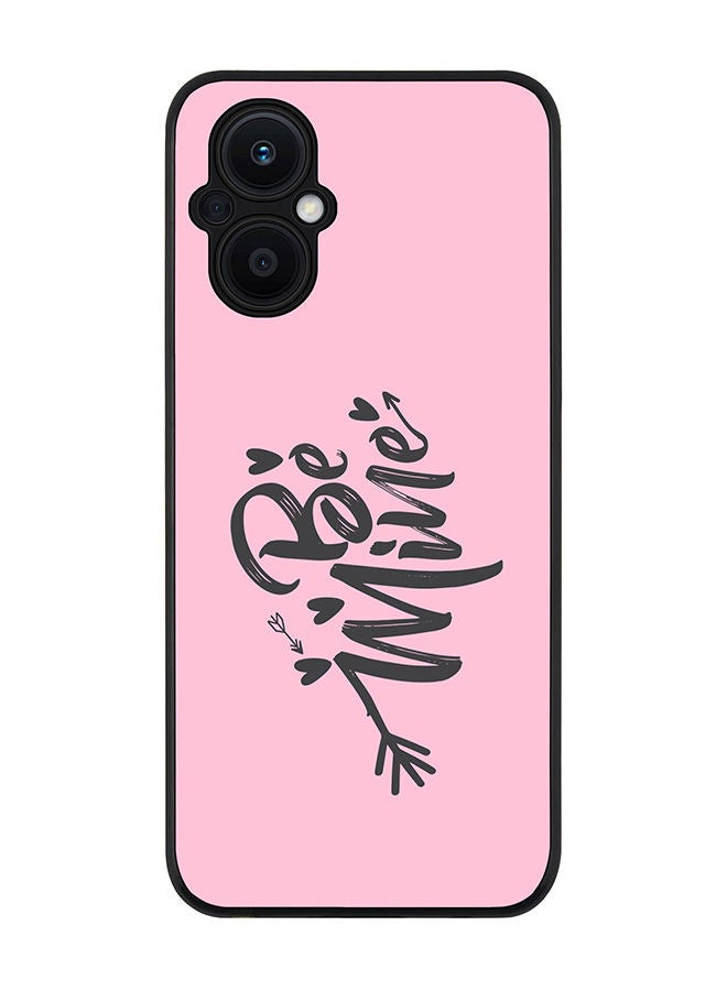 Stylizedd Rugged Black edge case for Oppo Reno7 Z  Slim fit Soft Case Flexible Rubber Edges Anti Drop TPU Gel Thin Cover - Be Mine - Image 1