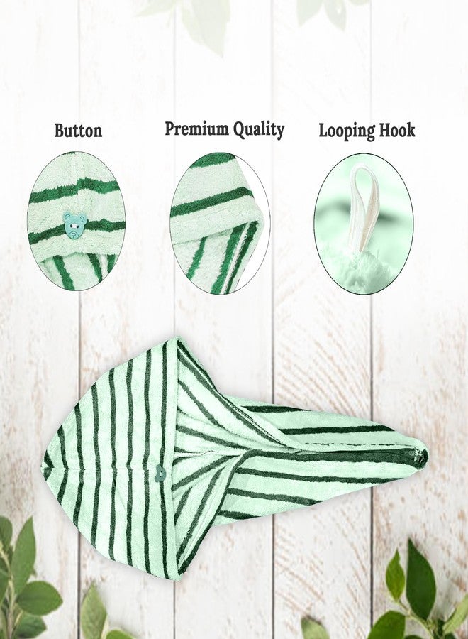 HOUSSE Lined Microfiber Head Towel, Ultra Soft, Absorbent & Hair Wrap -300GSM (Green)_ - Image 5