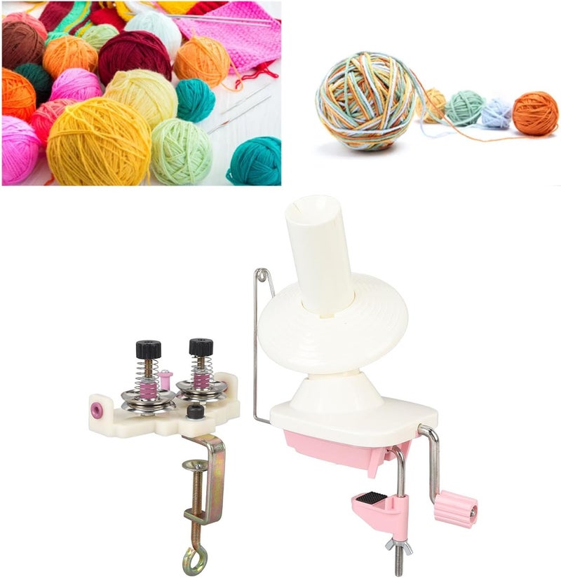 LOCADENCE Yarn Winder, Manual Yarn Ball Winder with Dual Head Thread Guide, 8 Strands 150g Capacity Portable Yarn Spinner, Hand Crank Yarn Ball Winding Machine - Image 5