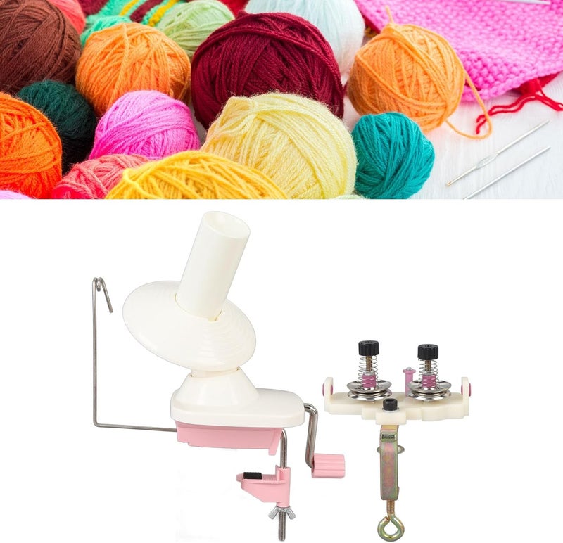 LOCADENCE Yarn Winder, Manual Yarn Ball Winder with Dual Head Thread Guide, 8 Strands 150g Capacity Portable Yarn Spinner, Hand Crank Yarn Ball Winding Machine - Image 4