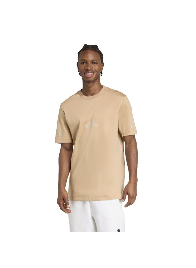 Adidas M Z.N.E. Tee Brown Training T-Shirts For Men XS  - Image 2