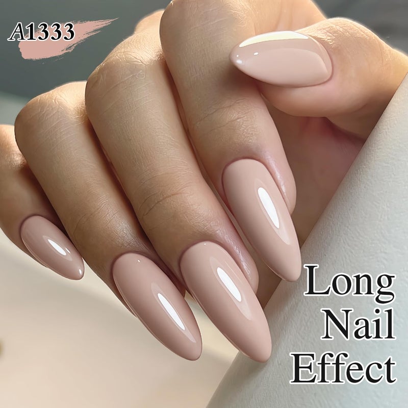 Double Rhythm 15ML Gel Nail Polish Pure Sheer Same Color Same Bottle Soak Off Gel Polish Art Manicure Salon DIY at Home for Women (Nude-A1333) - Image 3