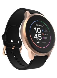 iTouch New Sport 4 Series Smartwatch Rosegold Case Black Silicone Strap  - Image 1