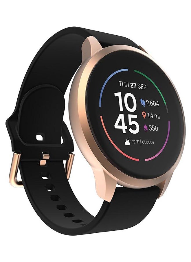 iTouch New Sport 4 Series Smartwatch Rosegold Case Black Silicone Strap  - Image 1