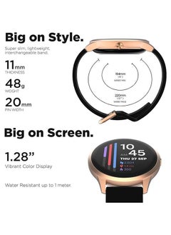 iTouch New Sport 4 Series Smartwatch Rosegold Case Black Silicone Strap  - Image 2