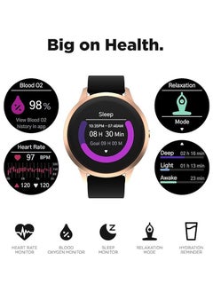 iTouch New Sport 4 Series Smartwatch Rosegold Case Black Silicone Strap  - Image 3