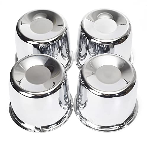 RTRHINOTUNING 4.25 in Trailer Wheel Center Caps Push Through Center Caps for Truck RV Rims 4.25" Center Bore Closed-End Hub Caps 3.72" Height - Image 1