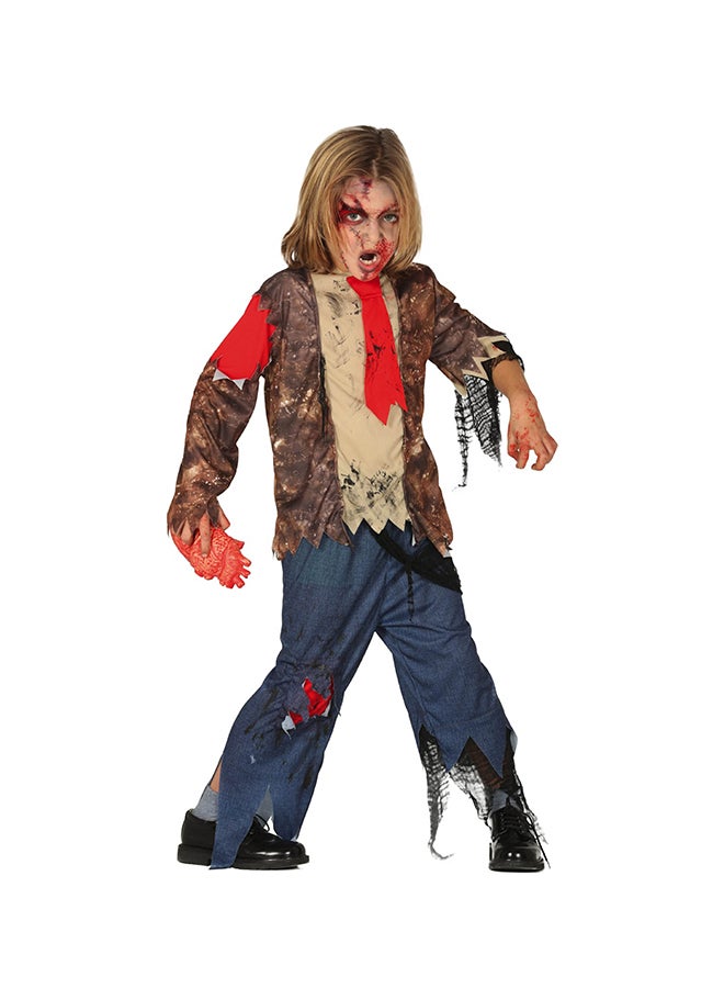 Fiestas Guirca Child Zombie Costume, Size 7-9 Years. Costume includes: Jacket with tie and shirt, trousers 
