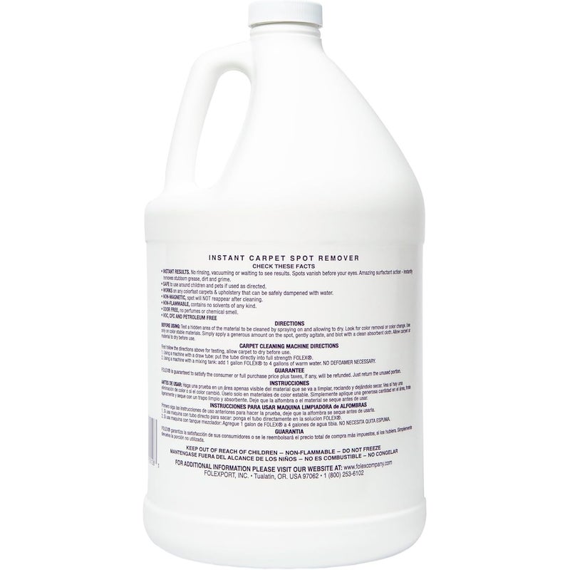 FOLEX Instant Carpet Spot Remover 128 oz - Powerful Stain Remover for Carpets, Upholstery & Rugs - Eliminates Pet Stains, Grease, Red Wine, Food, Makeup & More - With Reusable Cleaning Cloth - 1 Pack - Image 2