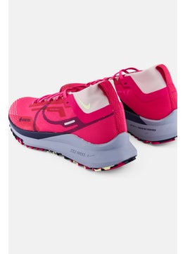 Nike Women React Pegasus Trail 4 GTX Lace Up Running Shoes, Dark Pink  - Image 2