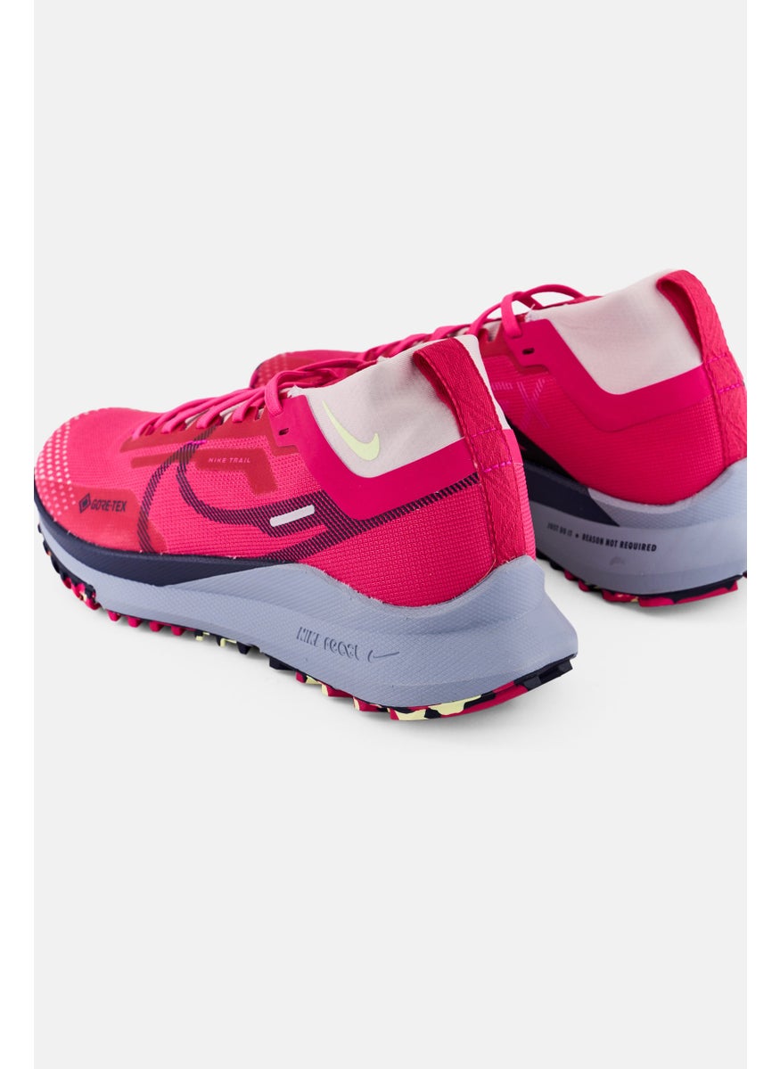 Nike - Women React Pegasus Trail 4 GTX Lace Up Running Shoes, Dark Pink - Image 1