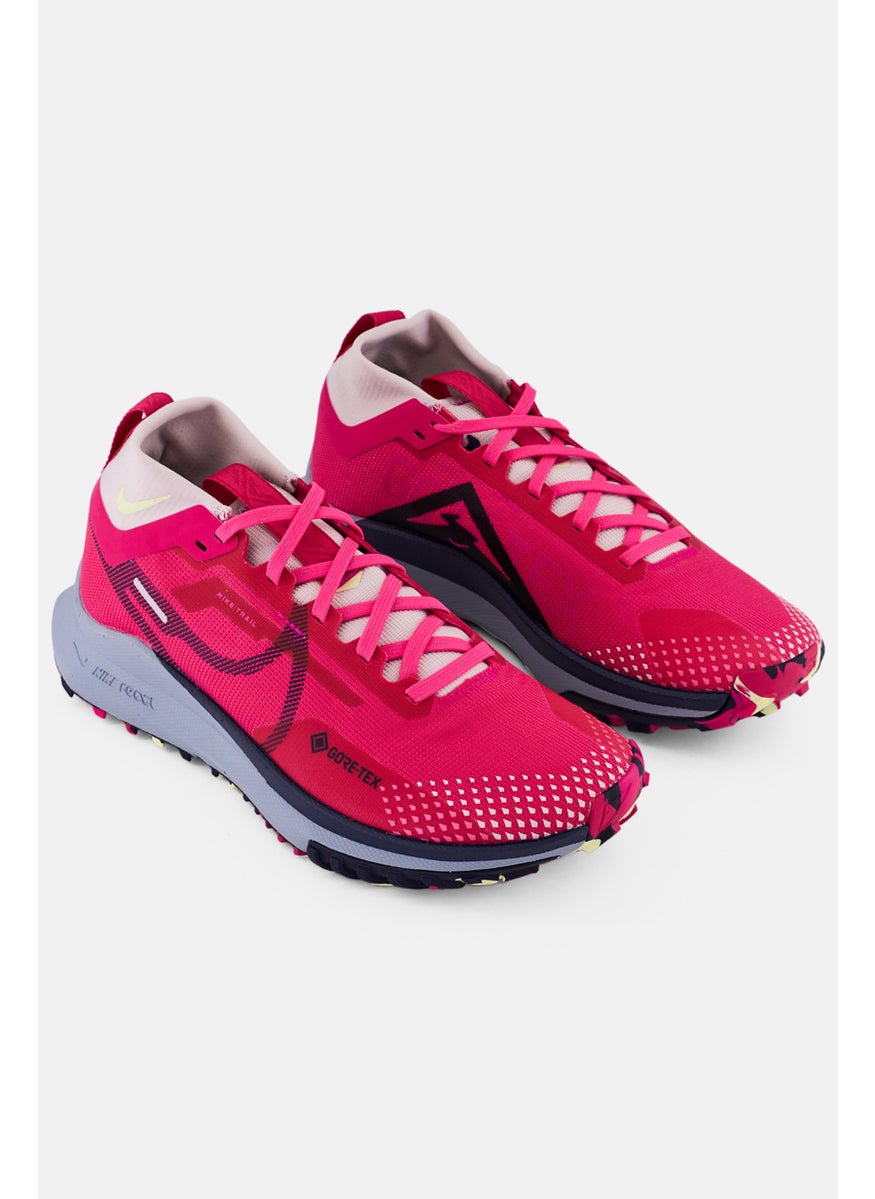 Nike - Women React Pegasus Trail 4 GTX Lace Up Running Shoes, Dark Pink - Image 1