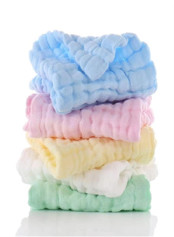 VIHAX Baby Cotton Muslin | Face Towels | Extra Soft Hankies | Reusable Napkins | Swaddles Wrap for New Born Baby | 0– 18 Month+ (2, Green)