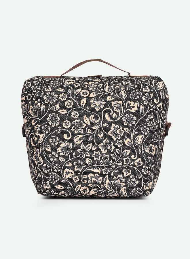 ZOUK FloMotif Floral Printed Multicolor Insulated Roll up Lunch Bag,Cotton,7 litres - Image 4