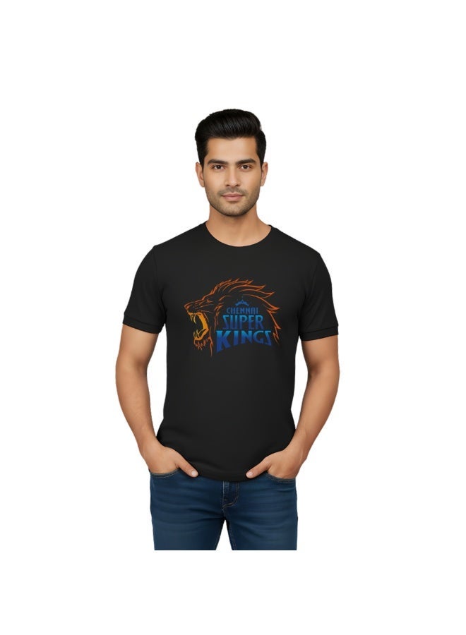 Chennai Cricket Fans Adult Round Neck Tshirt For Men - Image 1