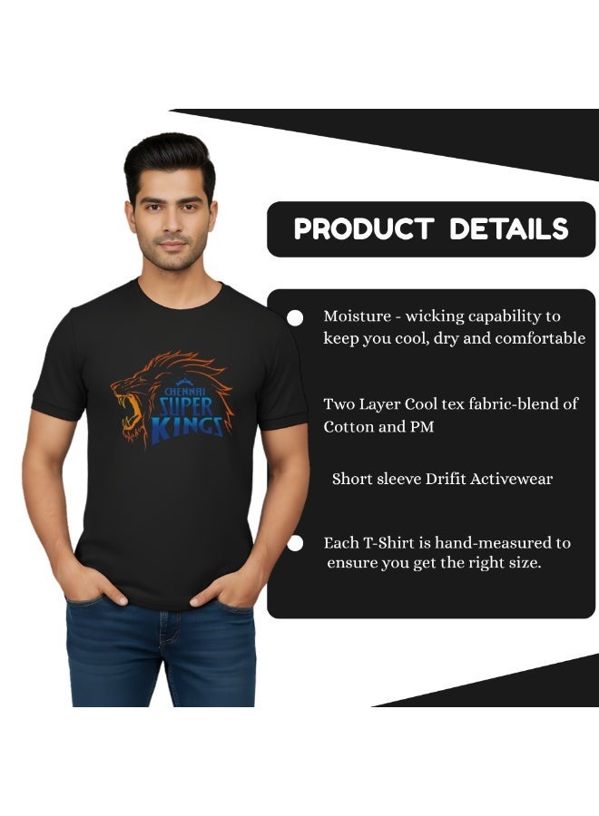 Chennai Cricket Fans Adult Round Neck Tshirt For Men - Image 5
