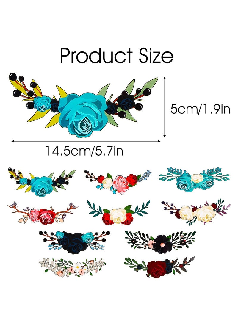 SYOSI 30PCS Flower Iron on Sticker Heat Transfer Patches 10 PCS Appliques Decals for T Shirt Jeans Backpacks Jackets Dress Clothing Art Decoration Accessories  - Image 5