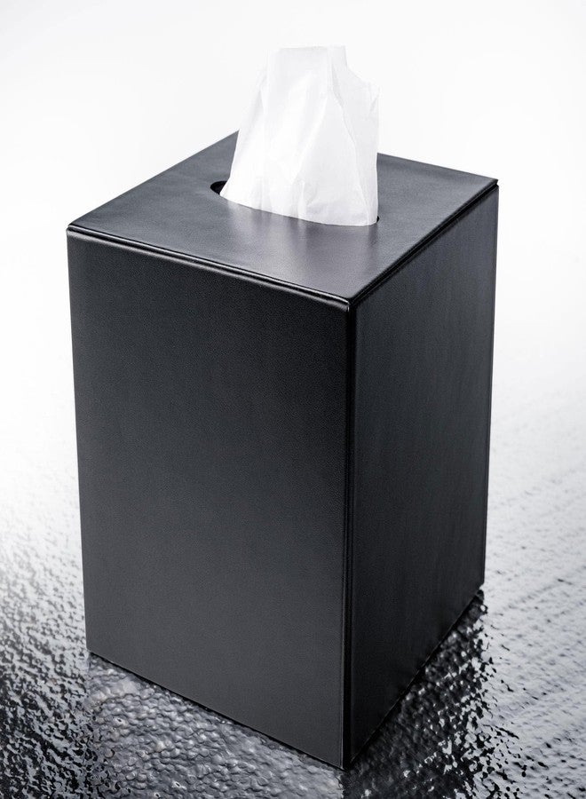 داكاسو غطاء علبة مناديل من الجلد الأسود الكلاسيكي من داكاسو - ديكور فاخر للمكاتب وإكسسوار مكتبي لحماية سطح المكتب - Image 3