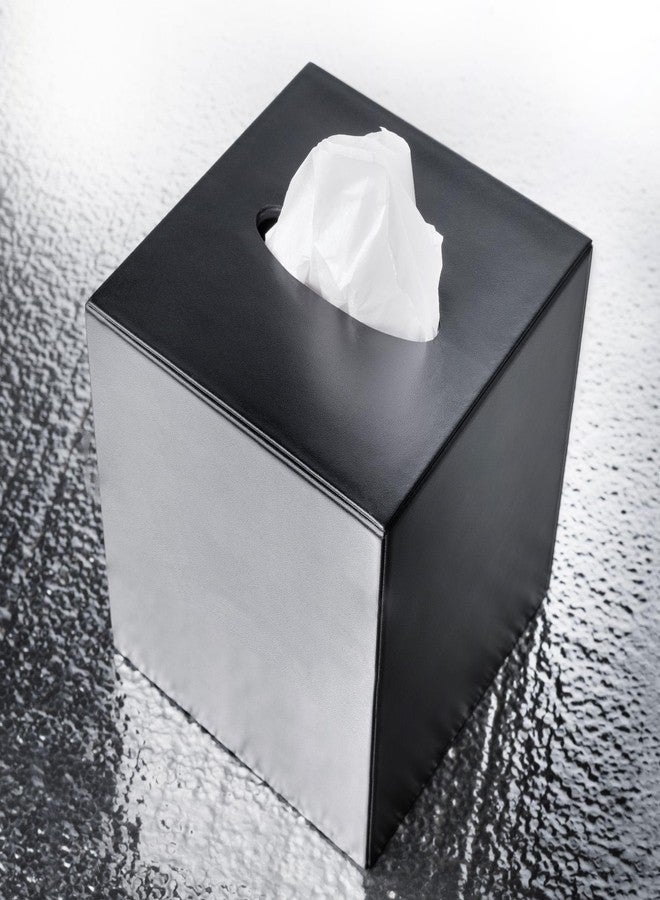 داكاسو غطاء علبة مناديل من الجلد الأسود الكلاسيكي من داكاسو - ديكور فاخر للمكاتب وإكسسوار مكتبي لحماية سطح المكتب - Image 5