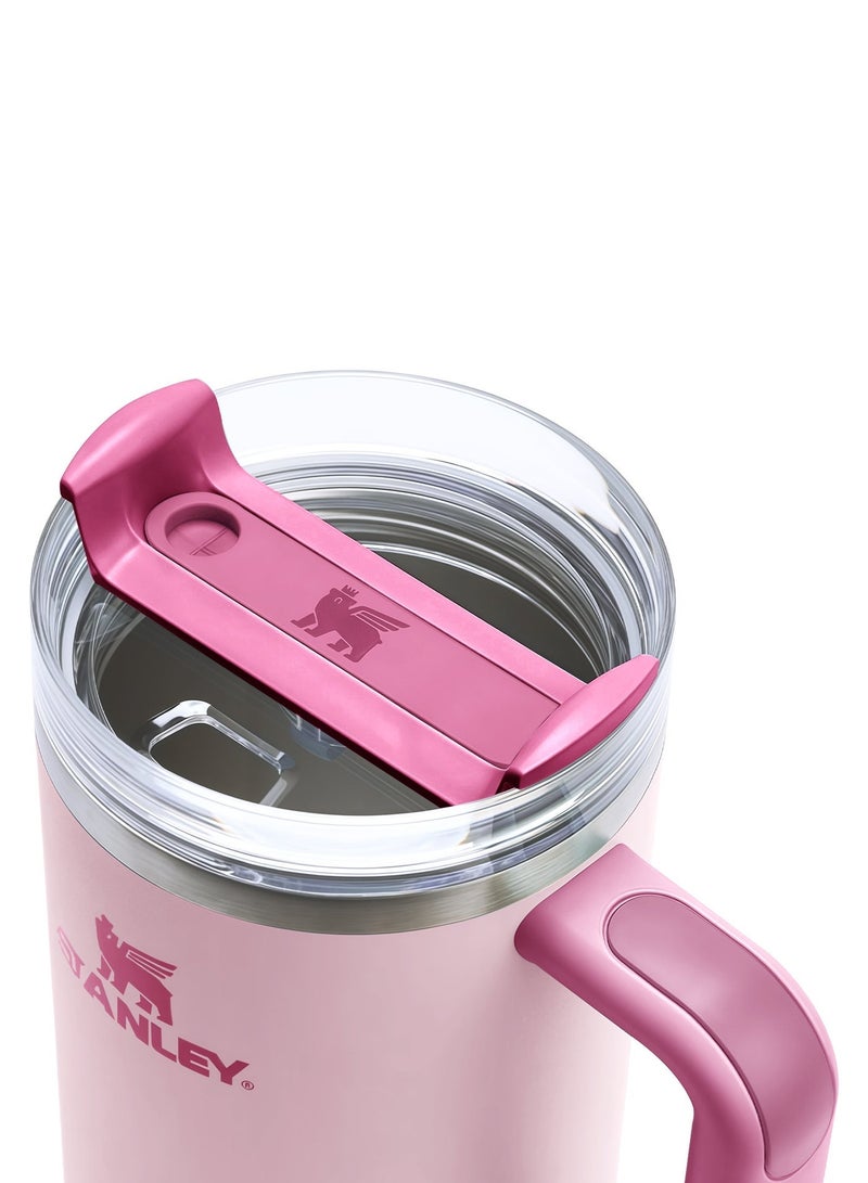 Stanley Quencher H2.0 FlowState كأس معزول من الفولاذ المقاوم للصدأ مع غطاء وشفاطة للماء، والشاي المثلج أو القهوة، والسموثي والمزيد، 40 أوقية، وردي فلامنغو - Image 2