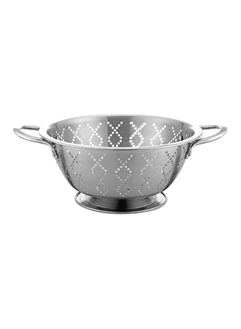 Hascevher Stainless Steel Colander Strainer with Stand 1pc - Made In Turkey 26CM  - Image 1