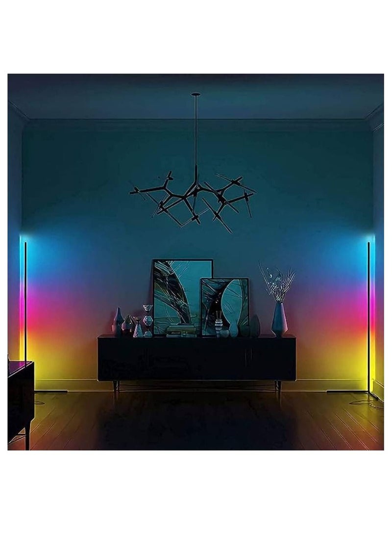 Vitacelli Smart RGB LED Floor Lamp,Modern Minimalism Color Changing LED Dimmable Torchiere,20W Multicolour 140cm - Image 5