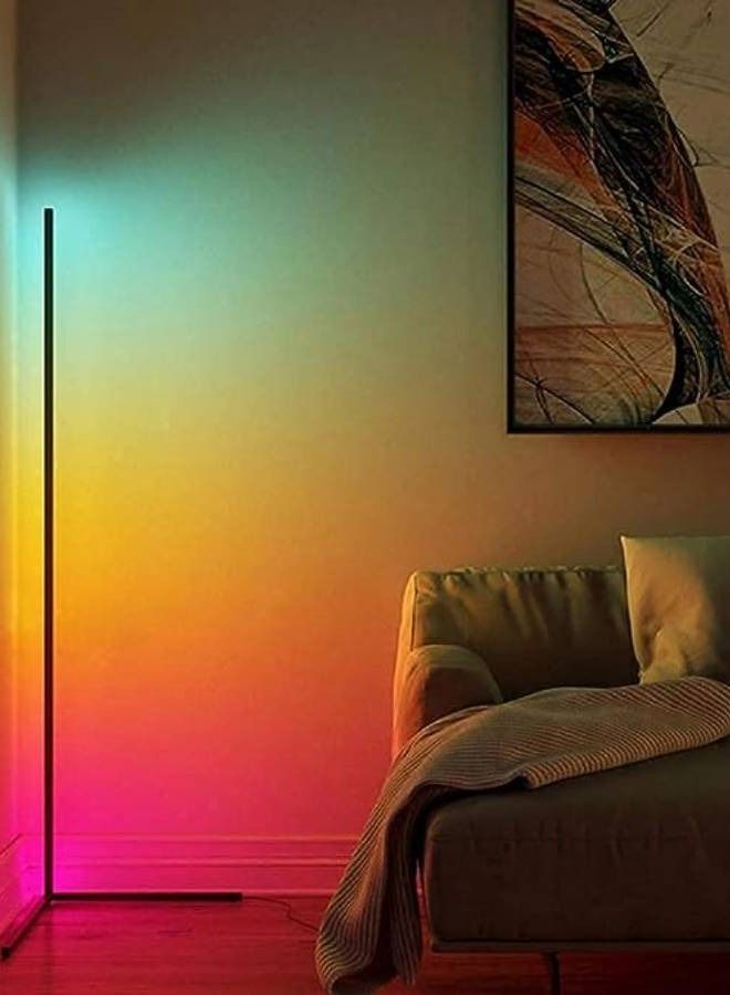 Vitacelli Smart RGB LED Floor Lamp,Modern Minimalism Color Changing LED Dimmable Torchiere,20W Multicolour 140cm - Image 4