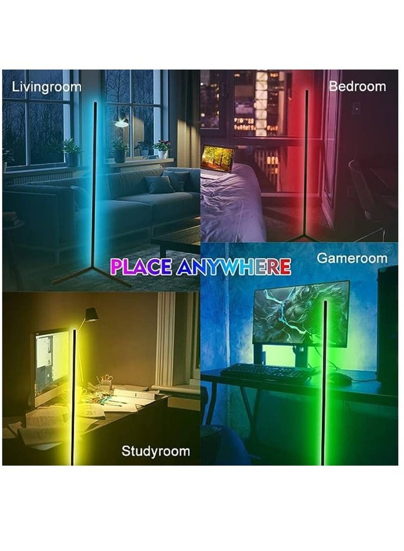 Vitacelli Smart RGB LED Floor Lamp,Modern Minimalism Color Changing LED Dimmable Torchiere,20W Multicolour 140cm - Image 3