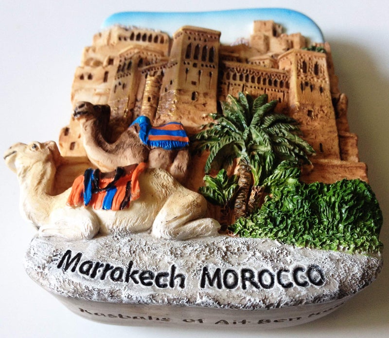 WitnyStore Tiny 2⅞" Ksar of Ait Benhaddou Marrakech Morocco Magnet - Miniature Hand Made Resin 3D Africa Landmark Tourist Attraction Decorative Refrigerator Magnets Collectible Traveler Souvenir Gifts - Image 2
