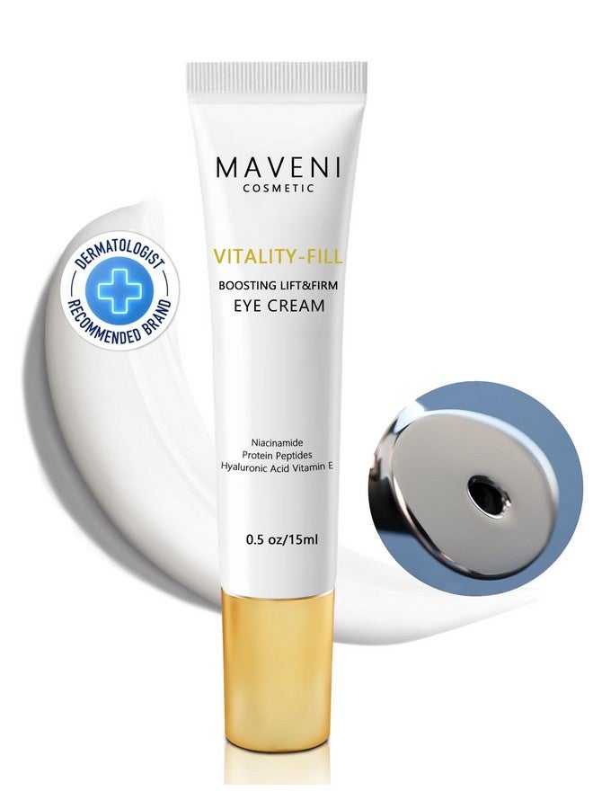 MAVENI Vitality-Fill Boosting Eye Cream, Natural Anti Aging Under Eye Cream Lift & Firm,Reduce Wrinkles,Fine Lines,and Under Eye Bags,Dark Circles Under Eye Cream - Image 1