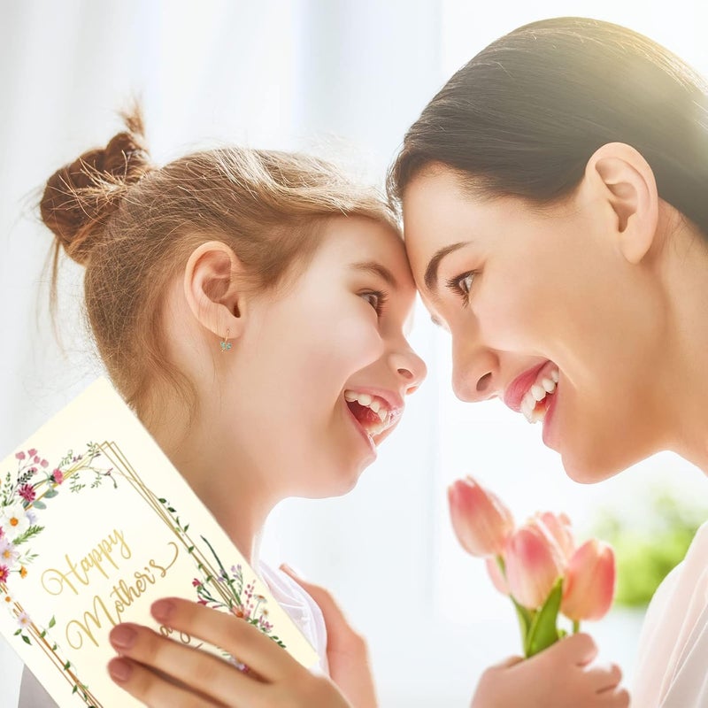 Fancy Land Gold Foil Happy Mother’s Day Greeting Cards with Envelopes 12PCS Flower Love Mom Cards Blank Inside - Image 5