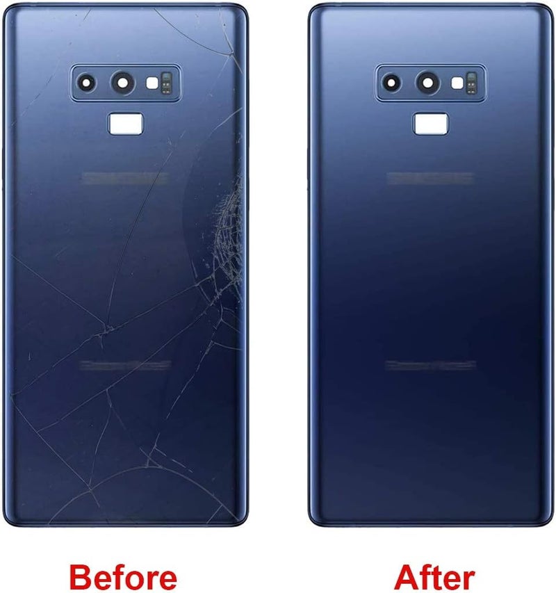 Perzework استبدال زجاج خلفي أصلي لجهاز سامسونج جالاكسي نوت 9 بحجم 6.4 بوصة مع مجموعة أدوات الإصلاح ومواد لاصقة مثبتة مسبقًا (أزرق محيطي) - Image 4