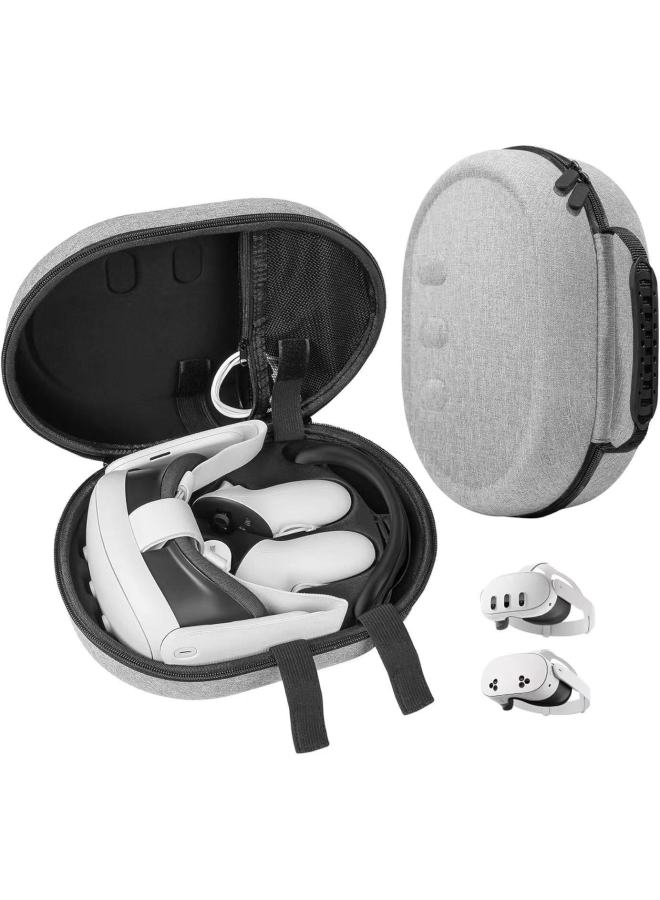 متوفر في المخزون ينطبق على حقيبة تخزين مضيفة Meta Quest 3، حقيبة تخزين صلبة مقاومة للسقوط من مادة EVA، حقيبة تخزين الواقع الافتراضي Source Factory