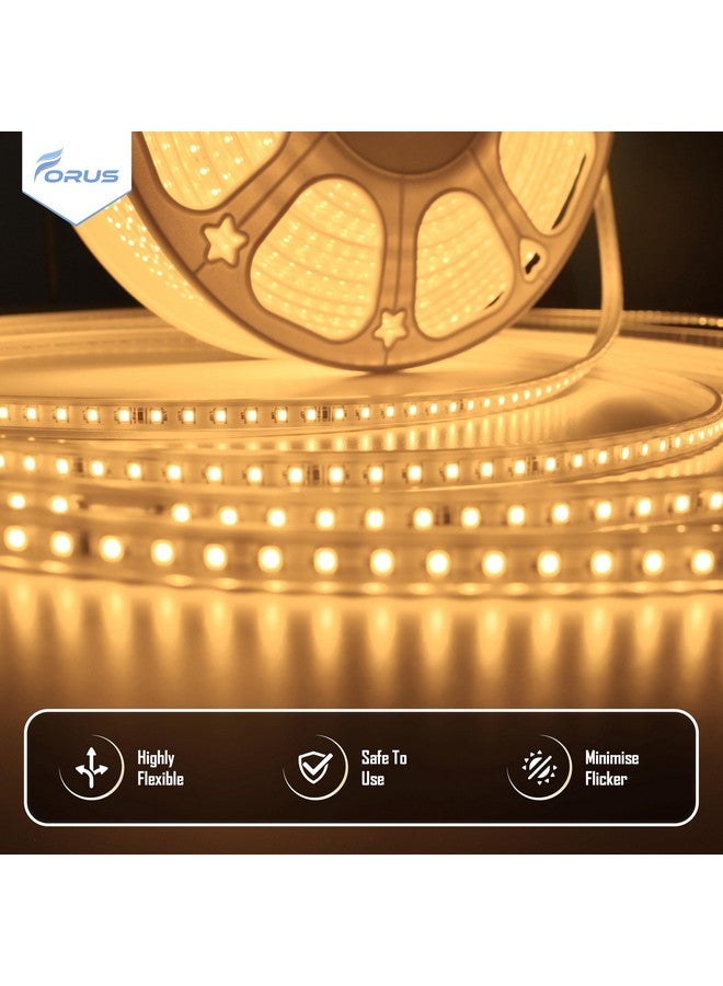 Forus LED Rope Strip Light 5 Meters 2 Year Warranty, Outdoor Waterproof Decorative Cove Lights for Ceiling, Balcony, Home Decor, Interior Decoration, Flexible Rope Light for Diwali, Christmas -Yellow - Image 2