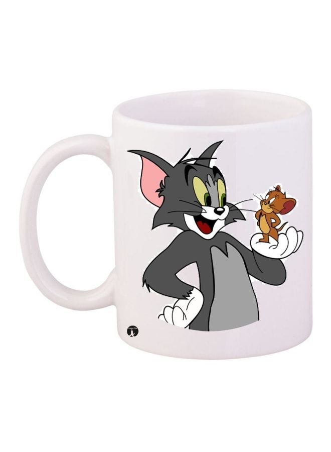 RYN Printed Coffee Mug White/Blue/Brown 11ounce