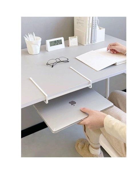 Laptop Stand Dormitory Desktop Student Artifact Storage Basket Hanging Under Table Iron Stand Storage Rack - Multicolor