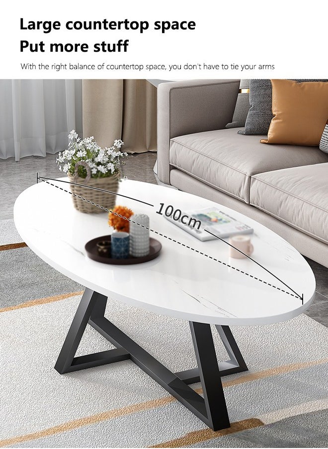 Coffee Table Living Room White Crack Black Rack Center Table, Coffee Table Rectangular Tea Table with Sturdy Metal Frame,Simple Modern Industrial  Coffee Table for Living Room - pzsku/Z2B818EE44466201D1680Z/45/_/1734141608/ac090ef7-9fea-4c08-aa16-3c7fb8b59d73