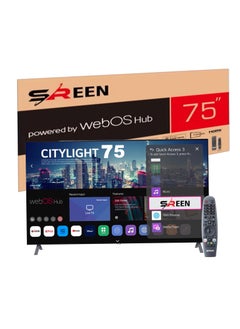 SREEN Sreen 75" smart frameless LED, 4K, Smart, WEB OS operating system with magic remote - SRET-75S4KW2  - Image 3