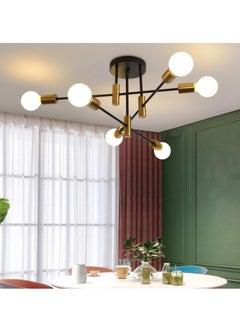 GEADI Mid Century Sputnik Chandelier Modern Ceiling Lighting 6 Lights Adjustable Industrial Mount Pendant Light Fixture For Kitchen Living Dining Room Bedroom Foyer  - Image 2