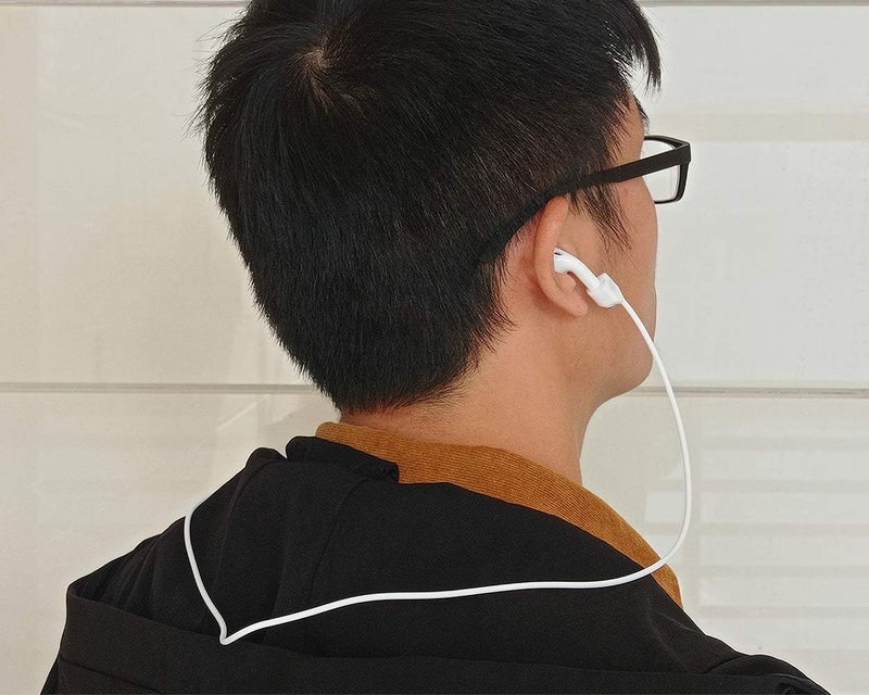 SCSpecial 2 Pieces Magnetic Closure Anti-lost Strap Compatible with Apple AirPods Pro/3/2/1 Wireless Headphone - White - Image 2