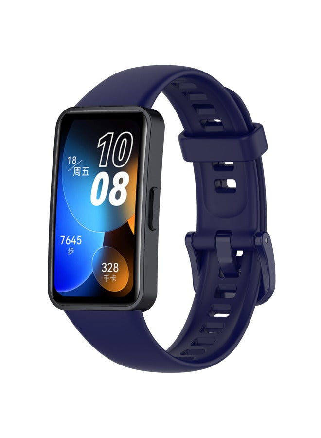 For Huawei Bracelet 8/9 Strap Silicone Solid Color Wristband Smart Huawei Sports Bracelet 8/9NF-Color:Original Blue  - Image 1