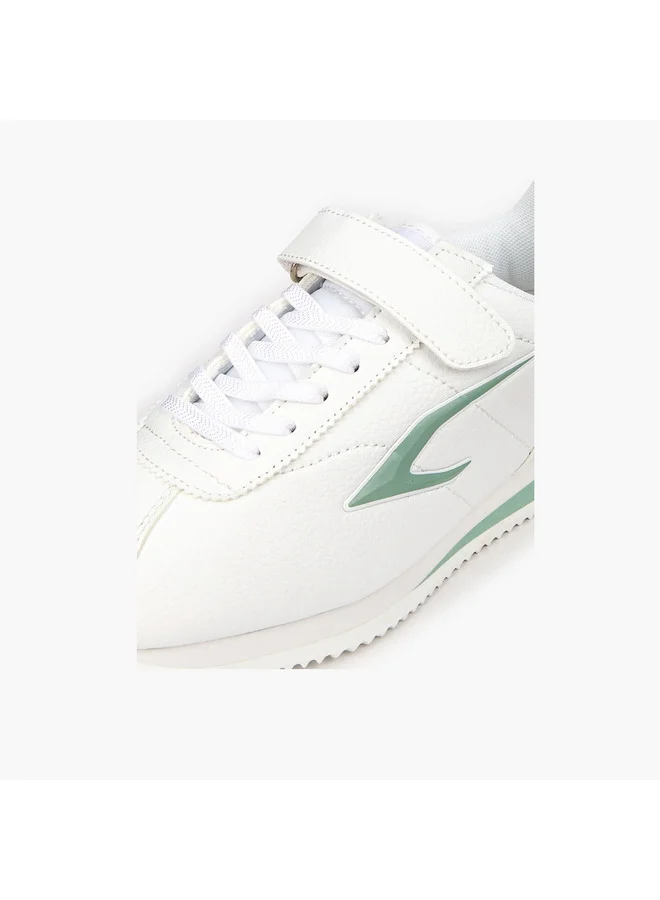 Dash Panelled Sports Shoes with Hook and Loop Closure