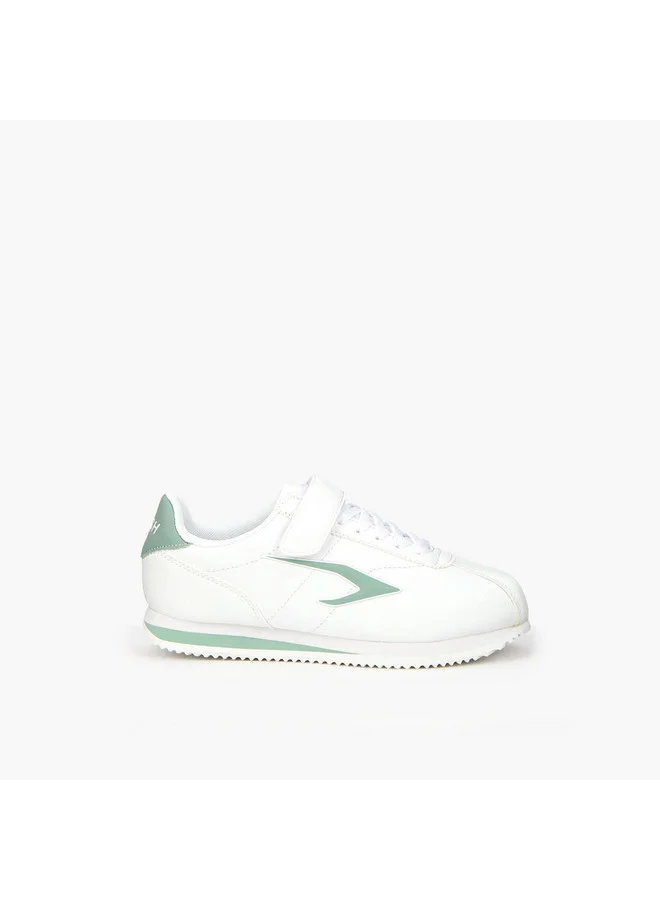 Dash Panelled Sports Shoes with Hook and Loop Closure