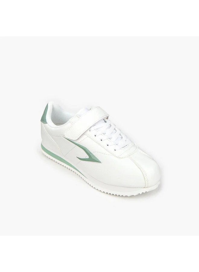 Dash Panelled Sports Shoes with Hook and Loop Closure