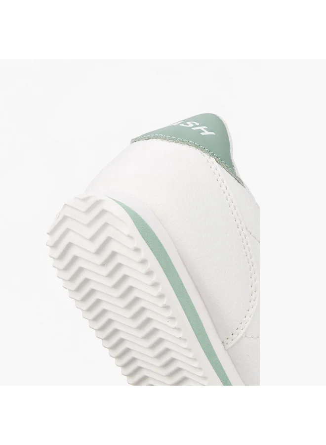 Dash Panelled Sports Shoes with Hook and Loop Closure
